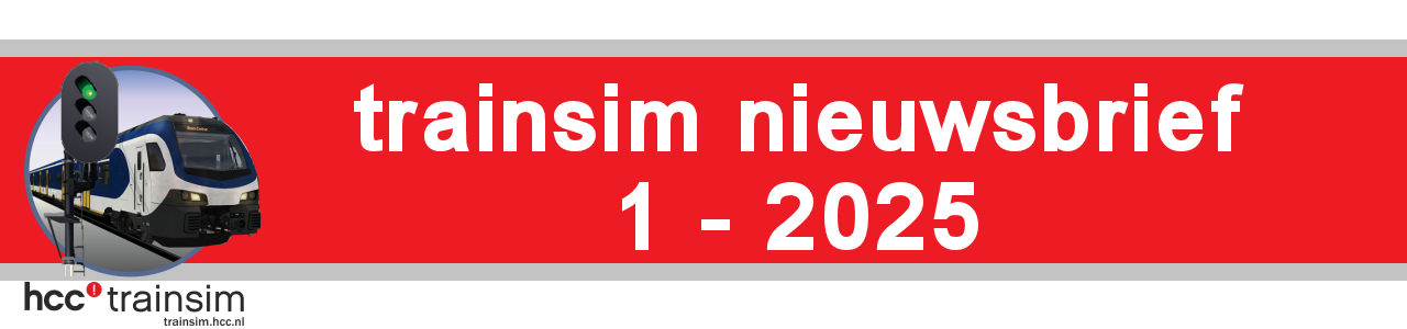 Logo HCC!trainsim, tekst: trainsim nieuwsbrief