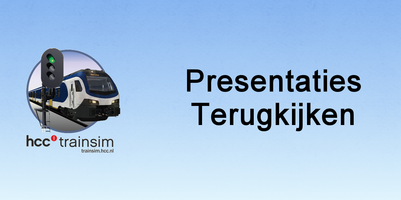 Logo HCC!trainsim, Presentaties terugkijken