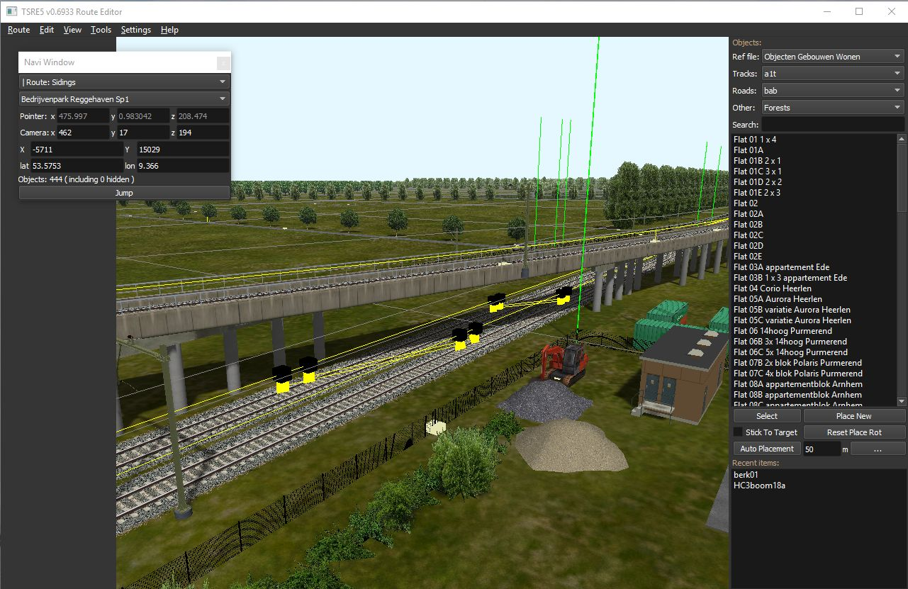 OR demoroute in TSRE5 route editor